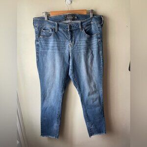 TORRID boyfriend jeans raw hem size 12